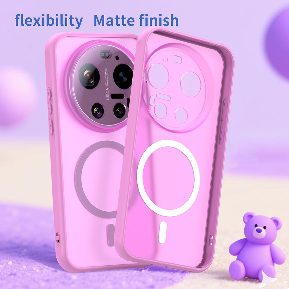 Coque MagSafe pour Xiaomi 17 Ultra, Techsuit, HaloFrost II, Rose