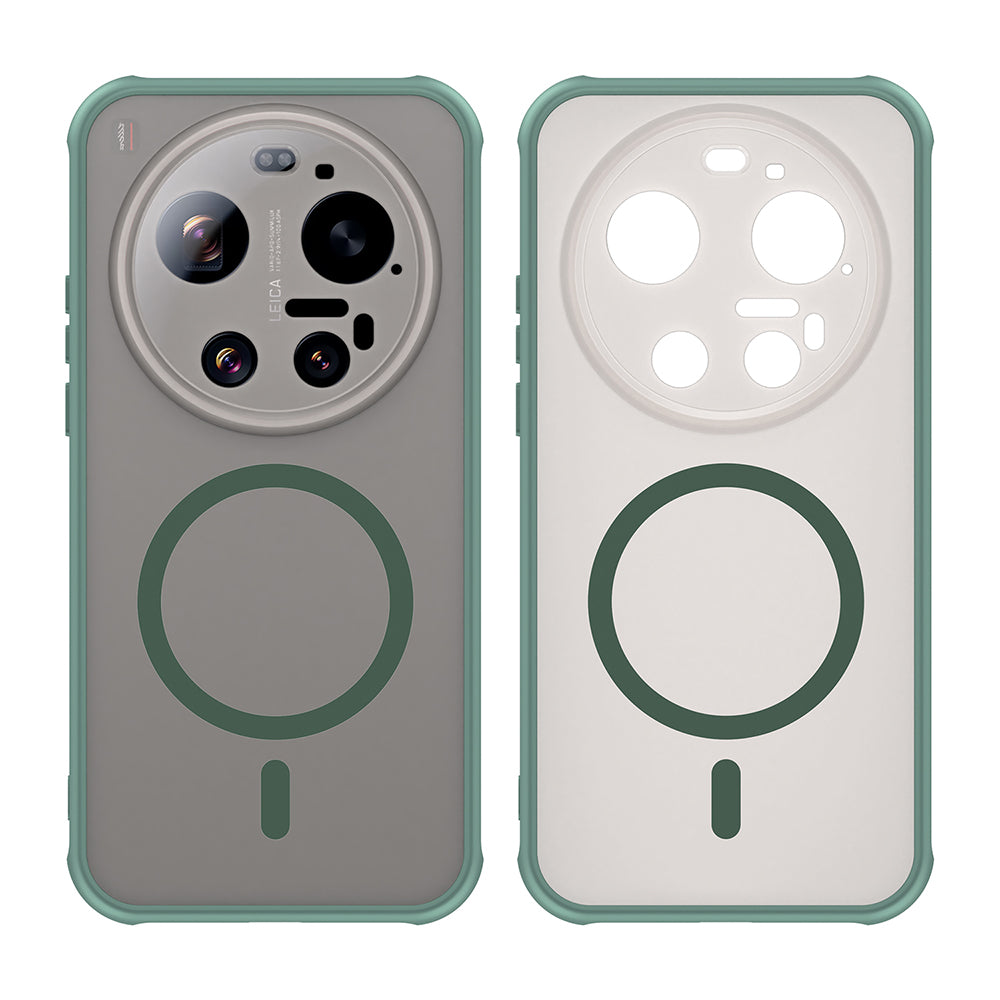 MagSafe Case for Xiaomi 17 Ultra, Techsuit, HaloFrost II, Green