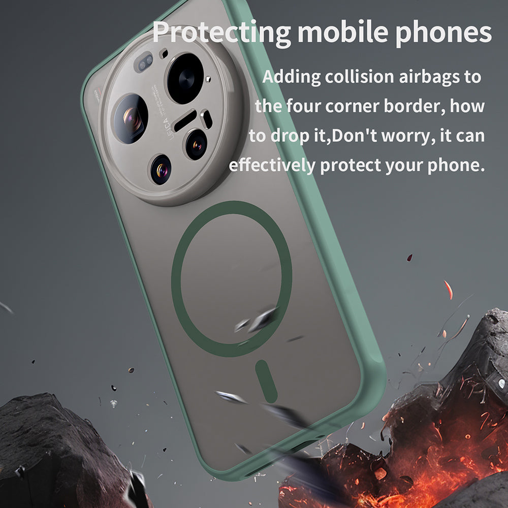 MagSafe Case for Xiaomi 17 Ultra, Techsuit, HaloFrost II, Green