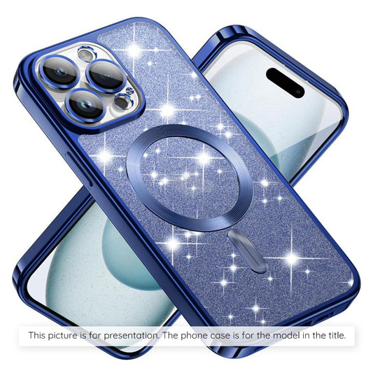 Coque MagSafe pour Xiaomi 17T Pro, Techsuit, Luxury Glitter, Bleu Foncé