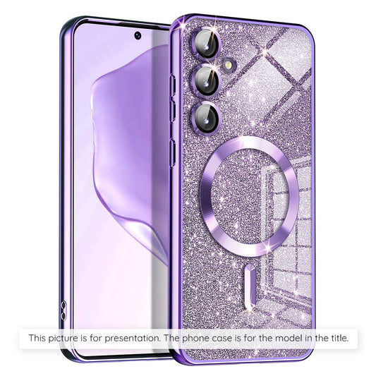Coque MagSafe pour Xiaomi 17T Pro, Techsuit, Luxury Glitter, Violet Clair