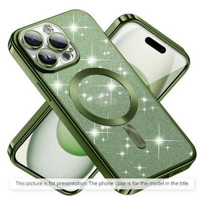 Coque MagSafe pour Xiaomi 17T Pro, Techsuit, Luxury Glitter, Vert Foncé