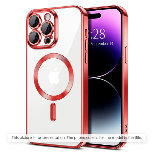 Coque MagSafe pour Xiaomi 17T, Techsuit, Luxury Crystal, Rouge