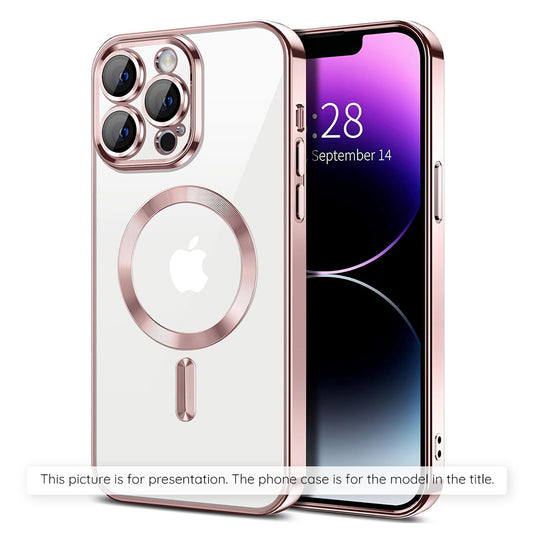 Coque MagSafe pour Xiaomi 17T, Techsuit, Luxury Crystal, Rose