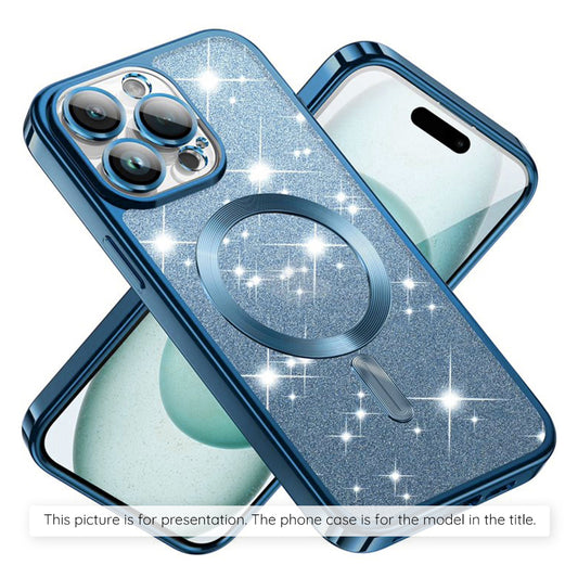 Coque MagSafe pour Xiaomi 17T, Techsuit, Luxury Glitter, Bleu