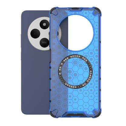 Coque MagSafe pour Xiaomi Poco C75 / Redmi 14C, Techsuit, HoneyComb Shield, Bleue