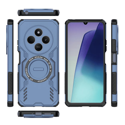 Coque MagSafe pour Xiaomi Poco C75 / Redmi 14C, Techsuit, ArmorMag, Bleue