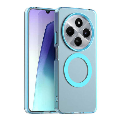 Coque MagSafe pour Xiaomi Poco C75 / Redmi 14C, Techsuit, CandyCase, Bleue
