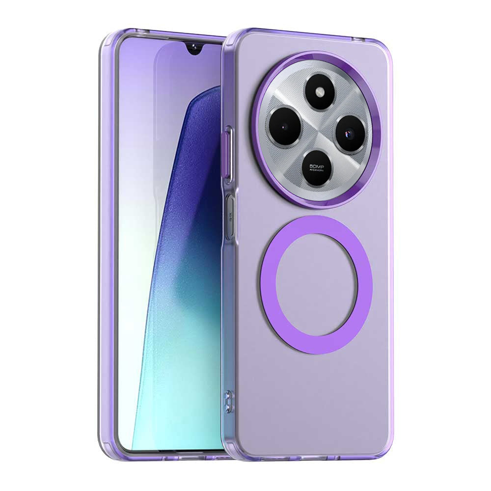 Coque MagSafe pour Xiaomi Poco C75 / Redmi 14C, Techsuit, CandyCase, Violet