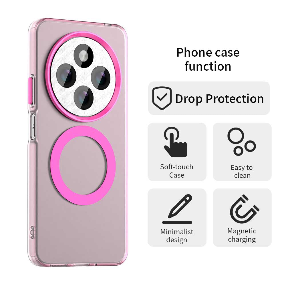 Coque MagSafe pour Xiaomi Poco C75 / Redmi 14C, Techsuit, CandyCase, Rose