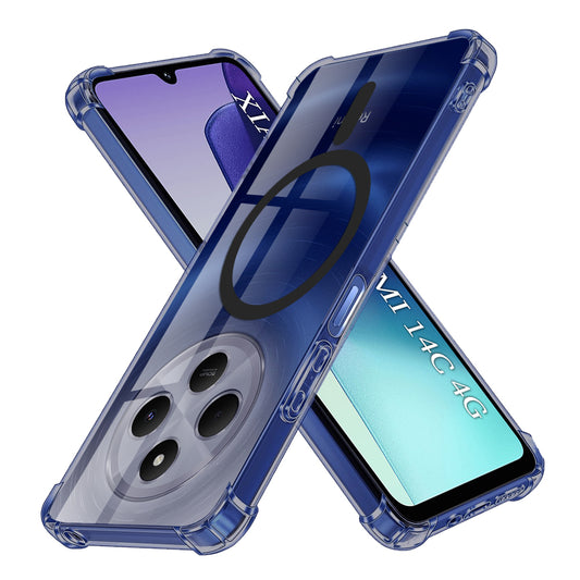 Coque MagSafe pour Xiaomi Poco C75 / Redmi 14C, Techsuit, Transparent Antichoc, Fumé