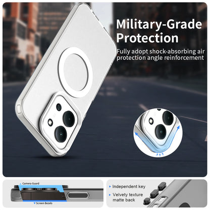 Coque MagSafe pour Xiaomi Poco C85 4G / Redmi 15C 5G / 15C 4G, Techsuit, CandyCase, Blanche