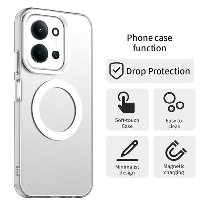 Coque MagSafe pour Xiaomi Poco C85 4G / Redmi 15C 5G / 15C 4G, Techsuit, CandyCase, Blanche