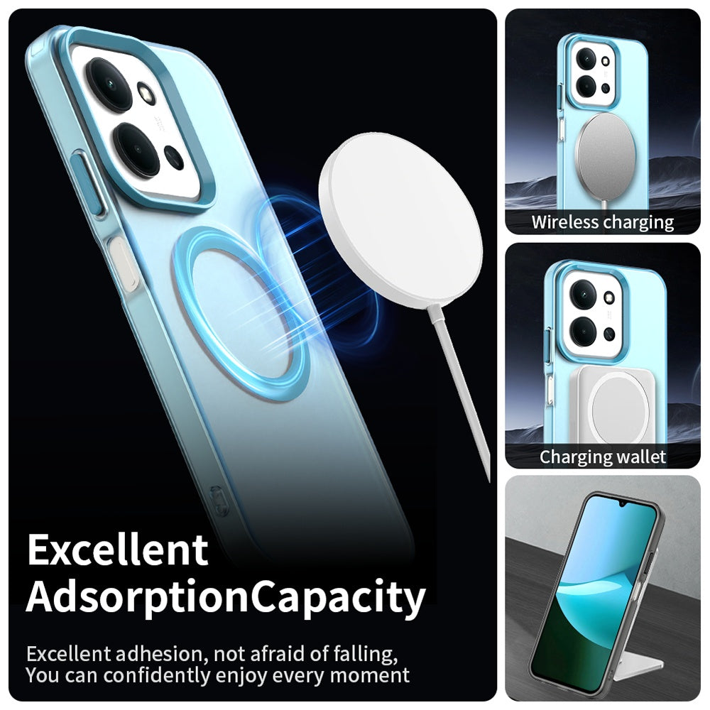 Coque MagSafe pour Xiaomi Poco C85 4G / Redmi 15C 5G / 15C 4G, Techsuit, CandyCase, Bleue