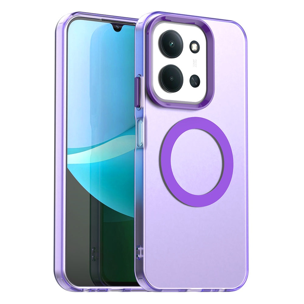 Coque MagSafe pour Xiaomi Poco C85 4G / Redmi 15C 5G / 15C 4G, Techsuit, CandyCase, Violet