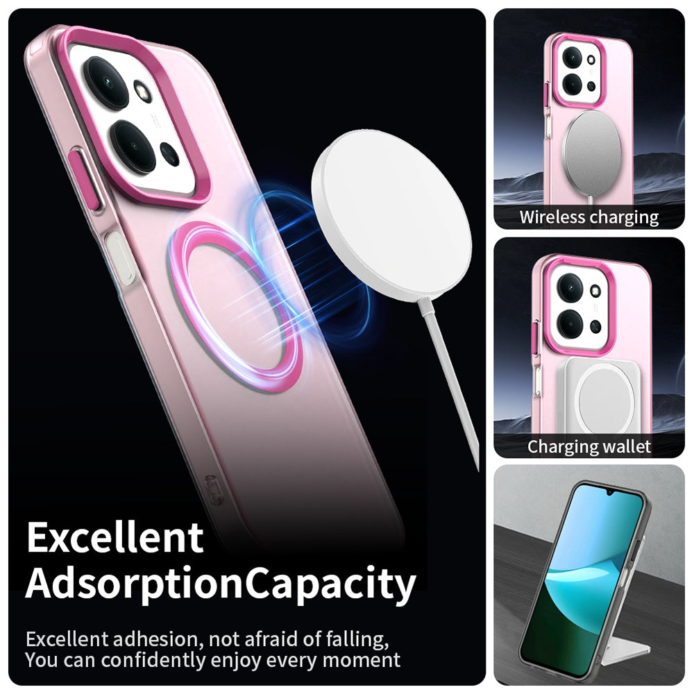 Coque MagSafe pour Xiaomi Poco C85 4G / Redmi 15C 5G / 15C 4G, Techsuit, CandyCase, Rose