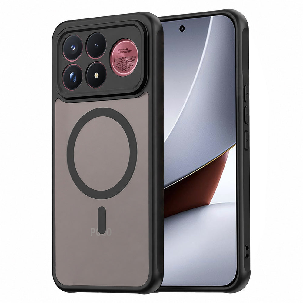 Coque MagSafe pour Xiaomi Poco F9 Ultra, Techsuit, HaloFrost II, noire
