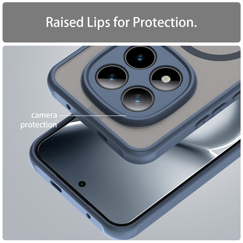 MagSafe Case for Xiaomi Poco M8 Pro / Redmi Note 15 Pro+ 5G, Techsuit, HaloFrost II, Navy Blue