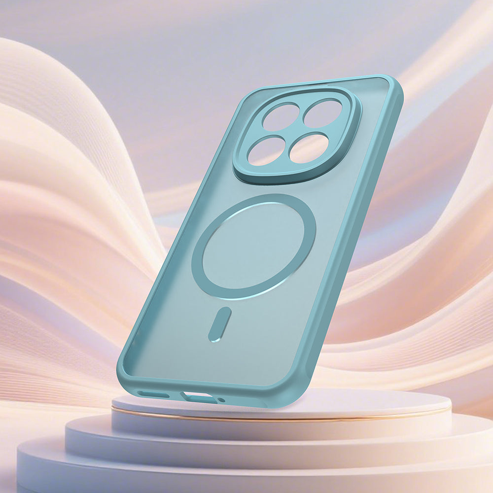 Coque MagSafe pour Xiaomi Poco M8 Pro / Redmi Note 15 Pro+ 5G, Techsuit, HaloFrost II, Vert Clair