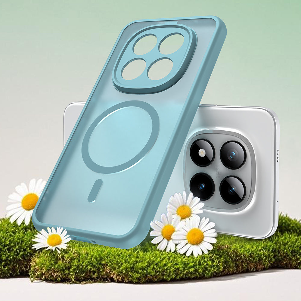 Coque MagSafe pour Xiaomi Poco M8 Pro / Redmi Note 15 Pro+ 5G, Techsuit, HaloFrost II, Vert Clair