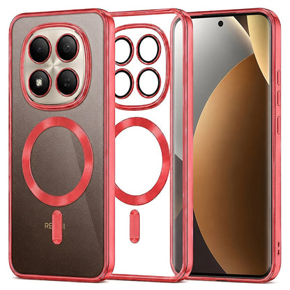 Coque MagSafe pour Xiaomi Poco M8 Pro / Redmi Note 15 Pro+ 5G, Techsuit, Luxury Crystal, Rouge