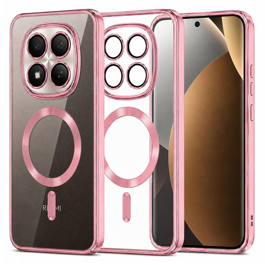 Coque MagSafe pour Xiaomi Poco M8 Pro / Redmi Note 15 Pro+ 5G, Techsuit, Luxury Crystal, Rose