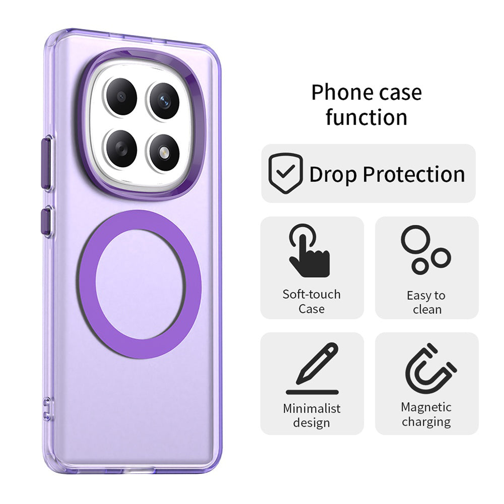 Étui MagSafe pour Xiaomi Poco M8 / Redmi Note 15 5G / Note 15 4G, Techsuit, CandyCase, Violet