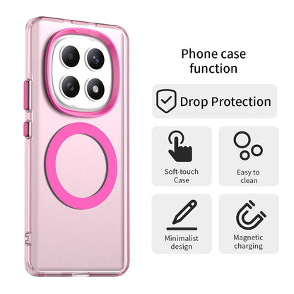 Housse MagSafe pour Xiaomi Poco M8 / Redmi Note 15 5G / Note 15 4G, Techsuit, CandyCase, Rose.