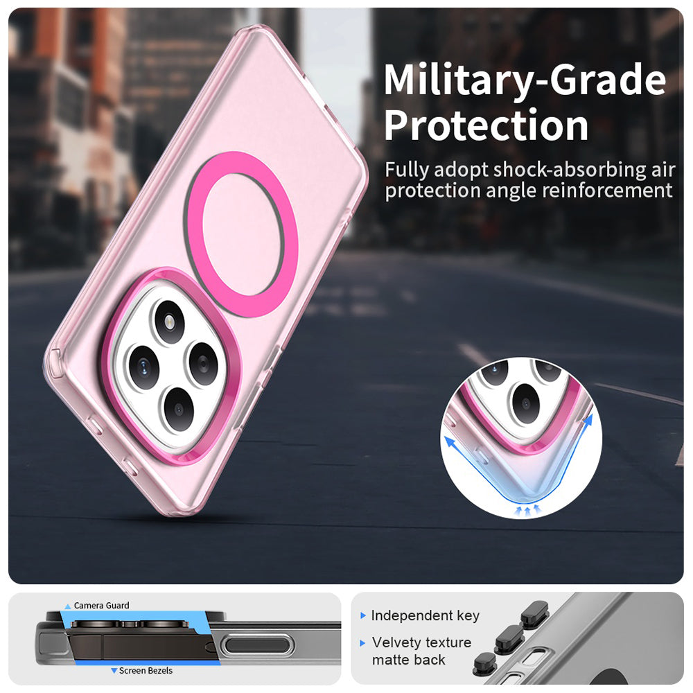Housse MagSafe pour Xiaomi Poco M8 / Redmi Note 15 5G / Note 15 4G, Techsuit, CandyCase, Rose.