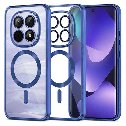 Coque MagSafe pour Xiaomi Poco M8 / Redmi Note 15 5G / Note 15 4G, Techsuit, Luxury Crystal, Bleu Foncé