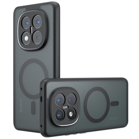 Coque MagSafe pour Xiaomi Poco X7 / Note 14 Pro 5G, Techsuit, PureFrost, Noire