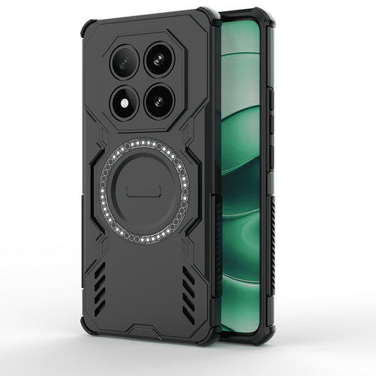 Coque MagSafe pour Xiaomi Poco X7 / Redmi Note 14 Pro 5G, Techsuit, ArmorMag, Noire