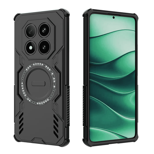 Coque MagSafe pour Xiaomi Poco X7 / Redmi Note 14 Pro 5G, Techsuit, ArmorMag, Noire