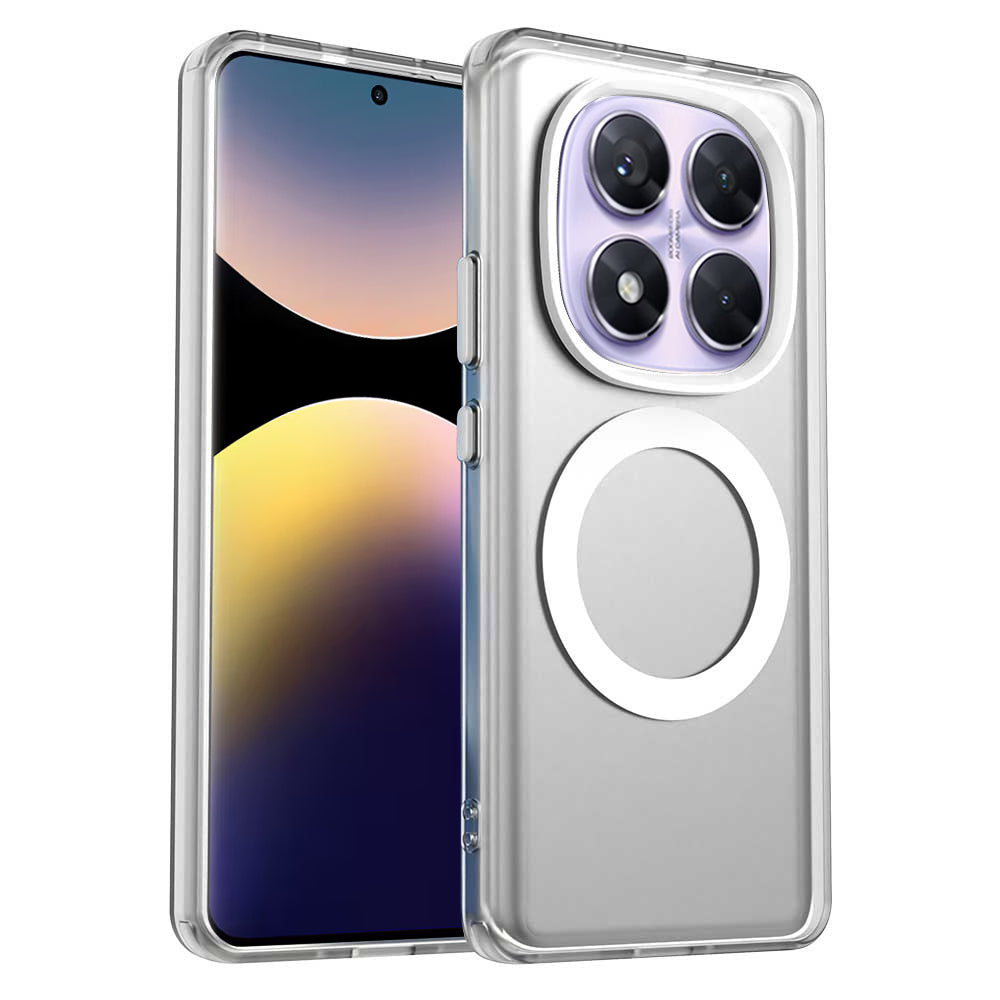 Coque MagSafe pour Xiaomi Poco X7 / Redmi Note 14 Pro 5G, Techsuit, CandyCase, Blanche