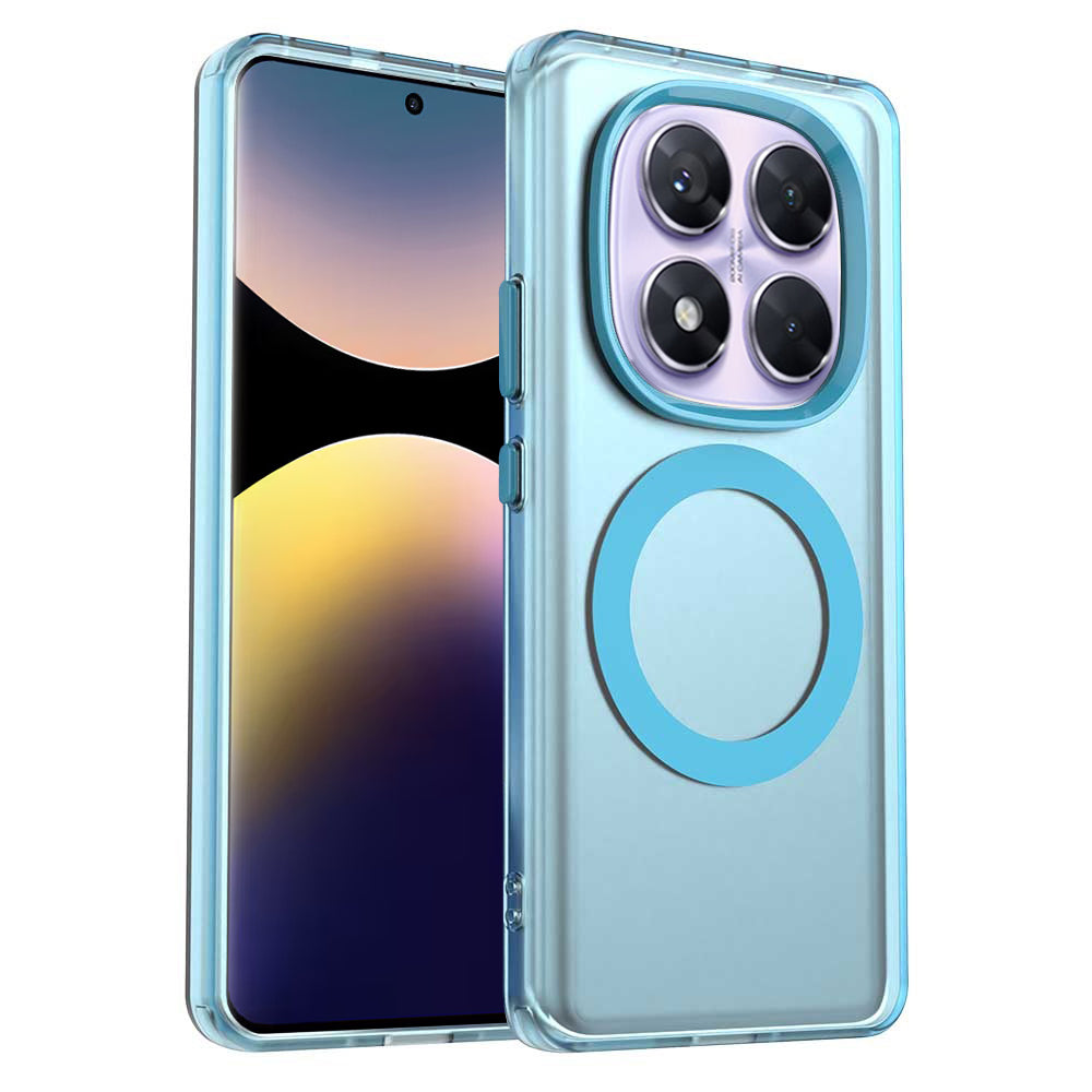 Coque MagSafe pour Xiaomi Poco X7 / Redmi Note 14 Pro 5G, Techsuit, CandyCase, Bleue