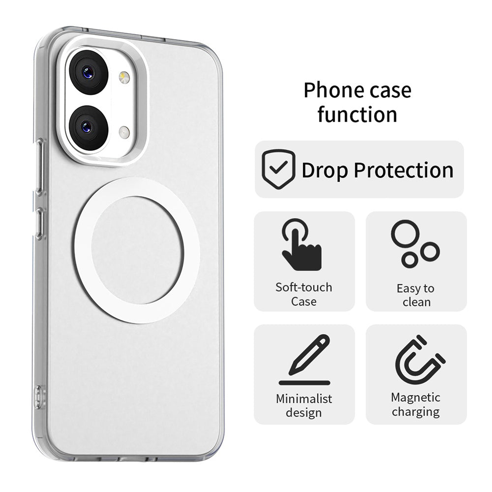 Coque MagSafe pour Xiaomi Poco X8 Pro Max, Techsuit, CandyCase, Blanche