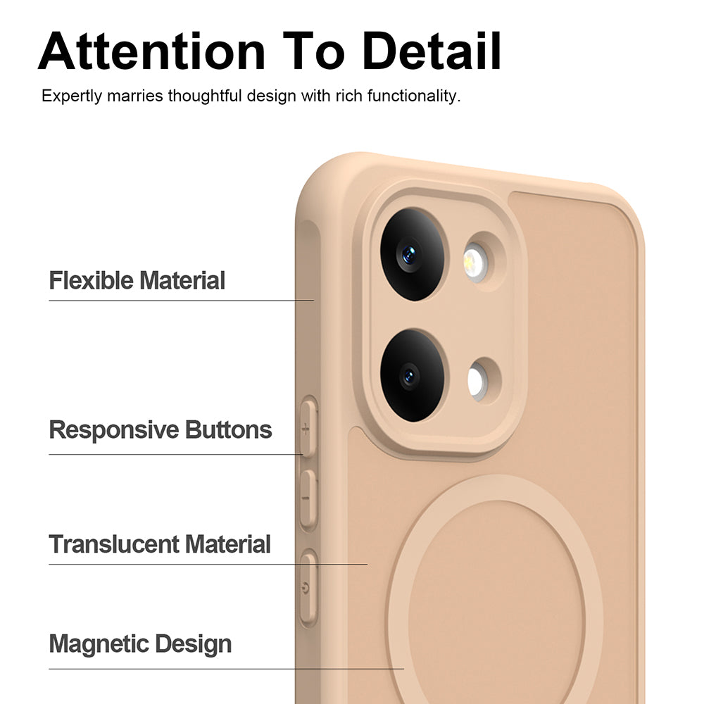 Coque MagSafe pour Xiaomi Poco X8 Pro Max, Techsuit, HaloFrost II, Dorée