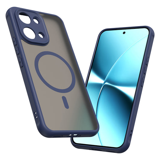Coque MagSafe pour Xiaomi Poco X8 Pro Max, Techsuit, HaloFrost II, Bleu marine