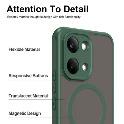 Coque MagSafe pour Xiaomi Poco X8 Pro Max, Techsuit, HaloFrost II, Vert