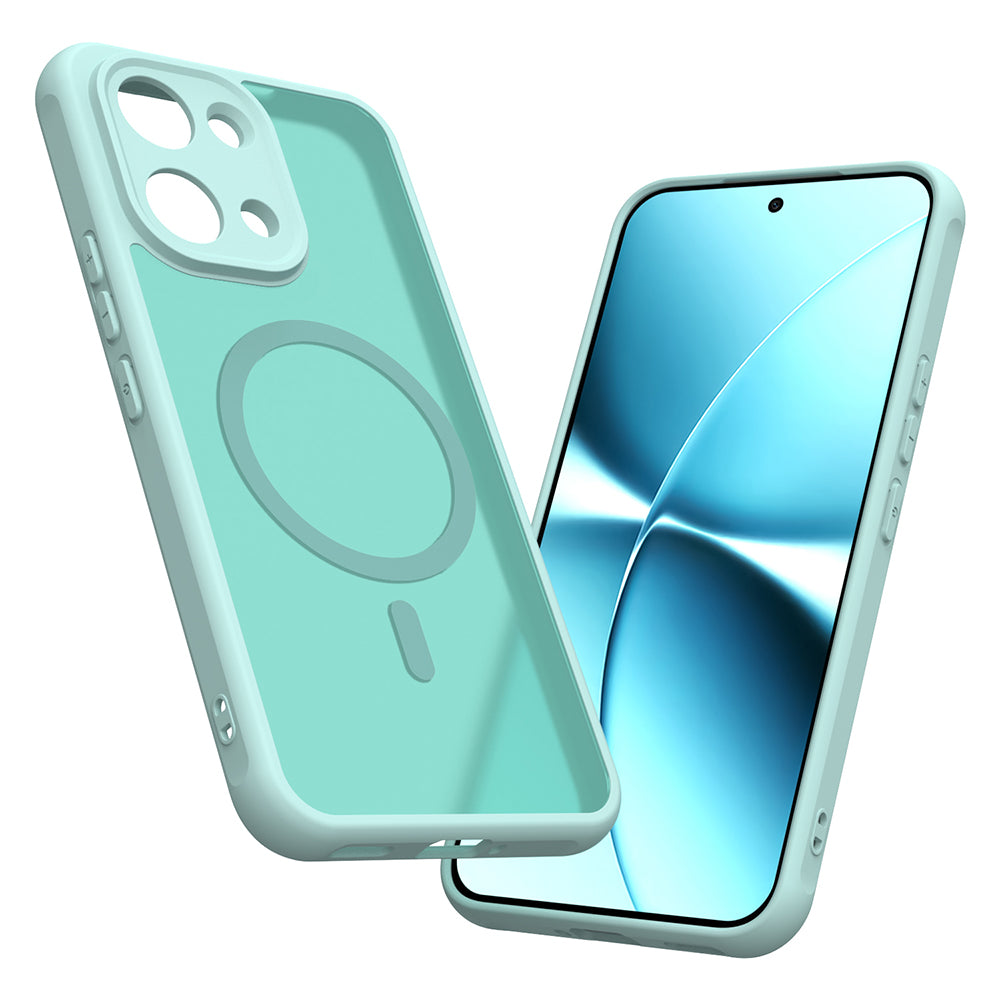MagSafe Case for Xiaomi Poco X8 Pro Max, Techsuit, HaloFrost II, Light Green