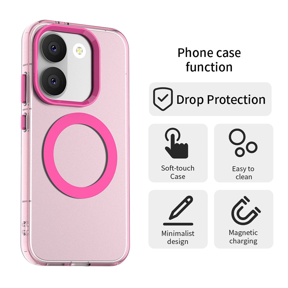 Coque MagSafe pour Xiaomi Poco X8 Pro, Techsuit, CandyCase, Rose