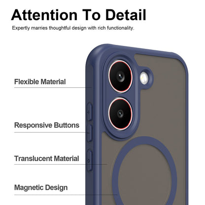 Coque MagSafe pour Xiaomi Poco X8 Pro, Techsuit, HaloFrost II, Bleu marine