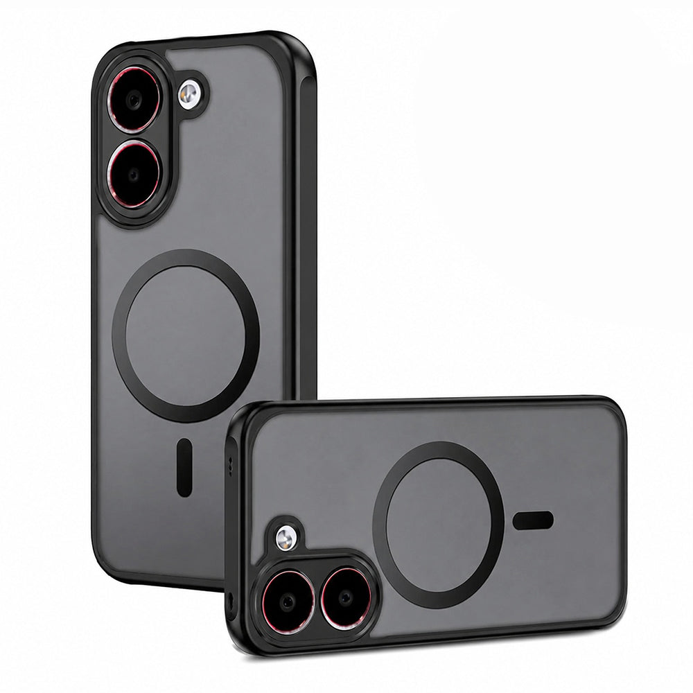 Coque MagSafe pour Xiaomi Poco X8 Pro, Techsuit, PureFrost, Noir Satiné