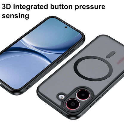 Coque MagSafe pour Xiaomi Poco X8 Pro, Techsuit, PureFrost, Noir Satiné
