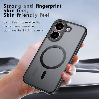 Coque MagSafe pour Xiaomi Poco X8 Pro, Techsuit, PureFrost, Noir Satiné