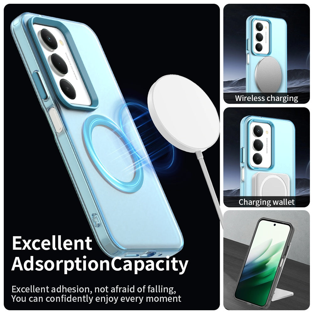 Housse MagSafe pour Xiaomi Redmi 15 5G / 15 4G, Techsuit, CandyCase, Bleue