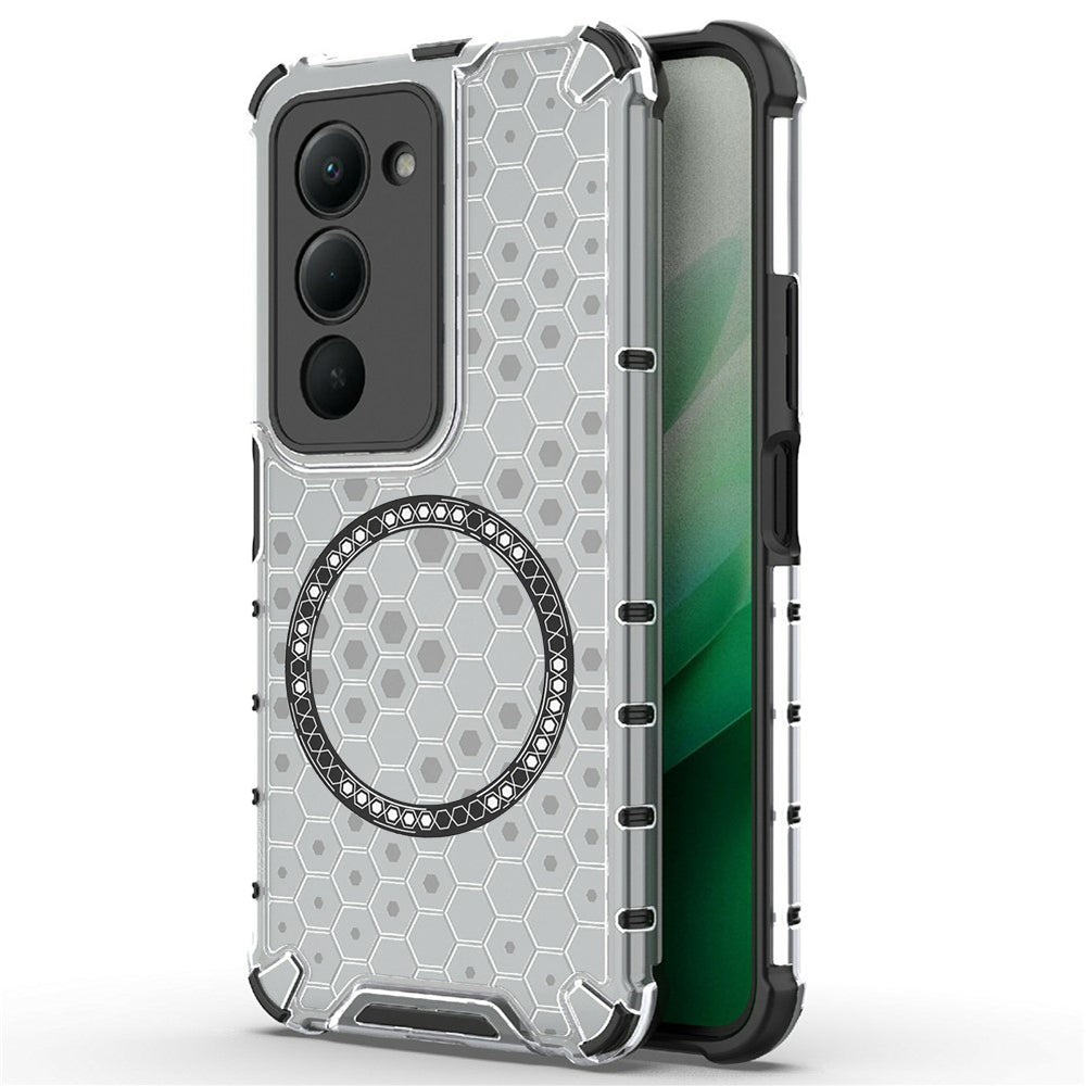 Coque MagSafe pour Xiaomi Redmi 15 5G / 15 4G, Techsuit, HoneyComb Shield, Blanche