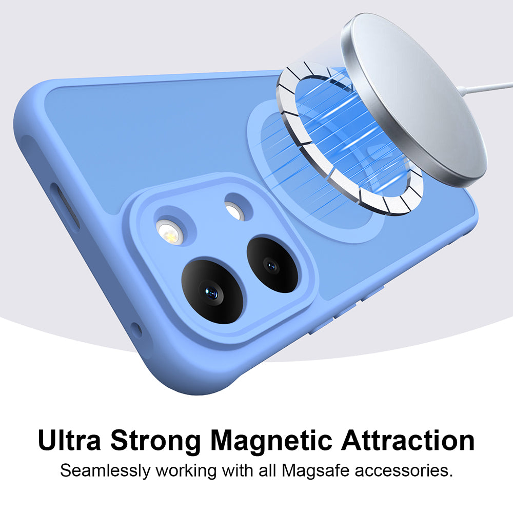 Coque MagSafe pour Xiaomi Redmi 17 5G / 17 4G, Techsuit, HaloFrost II, bleue
