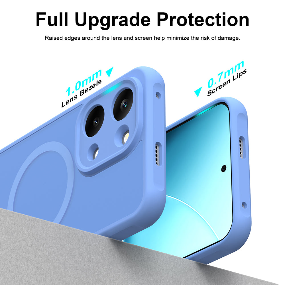 Coque MagSafe pour Xiaomi Redmi 17 5G / 17 4G, Techsuit, HaloFrost II, bleue