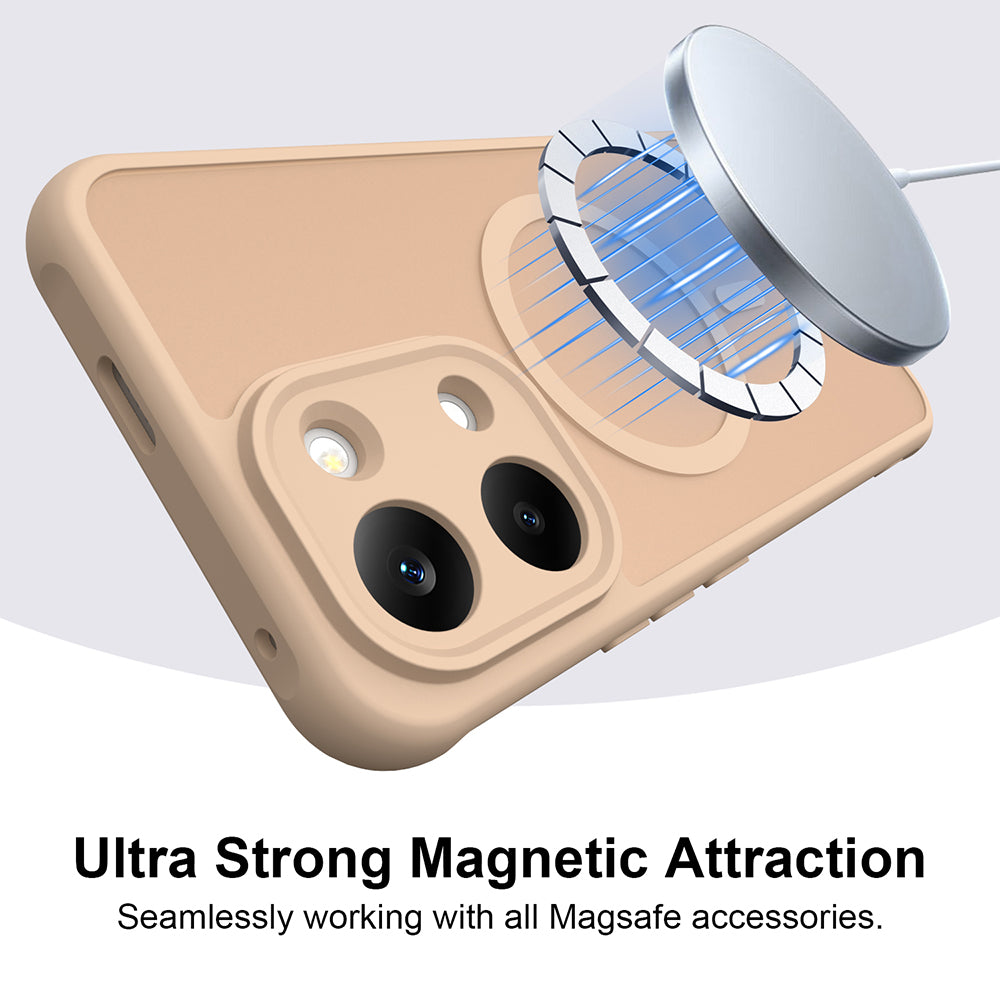 Coque MagSafe pour Xiaomi Redmi 17 5G / 17 4G, Techsuit, HaloFrost II, dorée